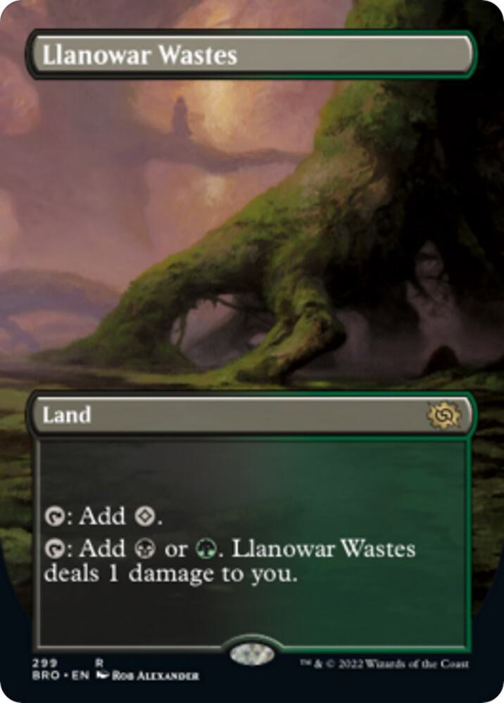 Llanowar Wastes (Borderless) [The Brothers' War] 299