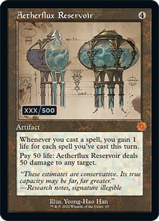 Aetherflux Reservoir (Schematic) (Serial Numbered) [The Brothers' War: Retro Frame Artifacts] 65