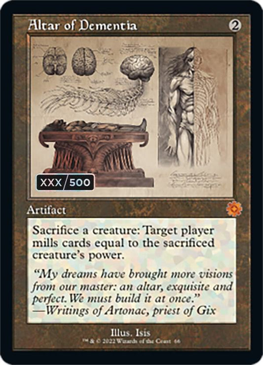 Altar of Dementia (Schematic) (Serial Numbered) [The Brothers' War: Retro Frame Artifacts] 66