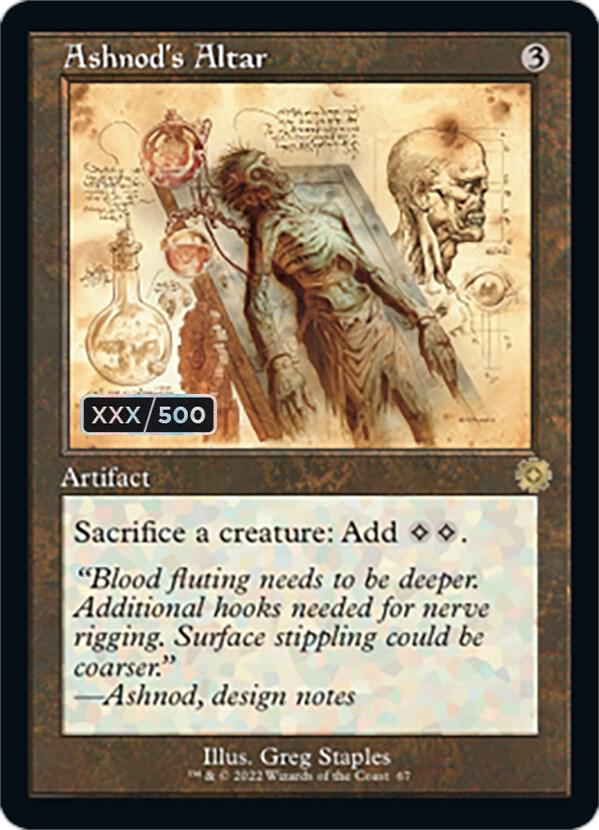 Ashnod's Altar (Schematic) (Serial Numbered) [The Brothers' War: Retro Frame Artifacts] 67