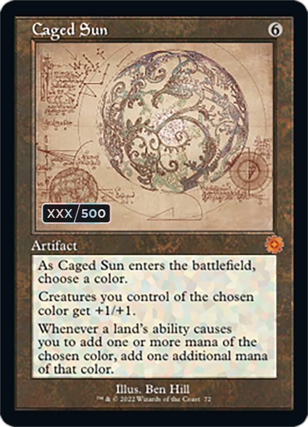 Caged Sun (Schematic) (Serial Numbered) [The Brothers' War: Retro Frame Artifacts] 72