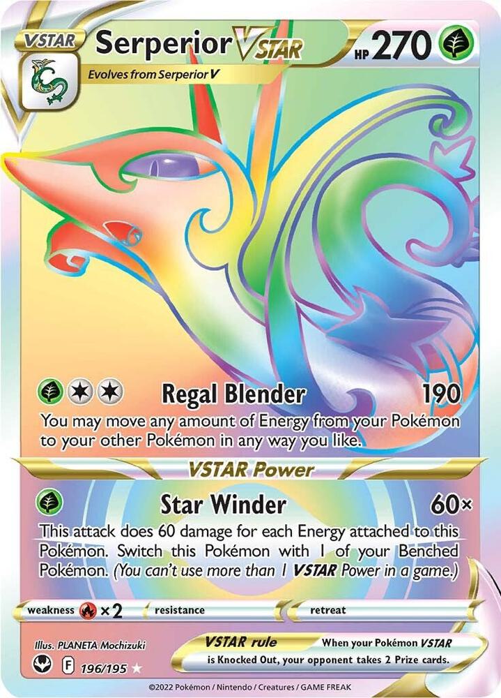 Serperior VSTAR (Secret) [SWSH12: Silver Tempest] 196/195