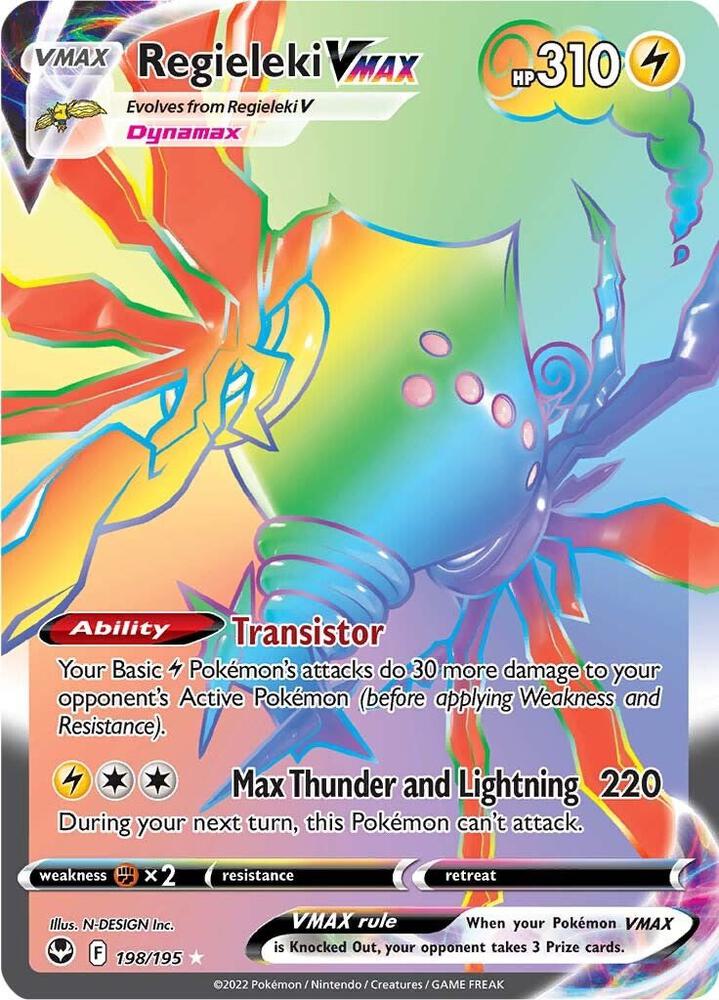 Regieleki VMAX (Secret) [SWSH12: Silver Tempest] 198/195