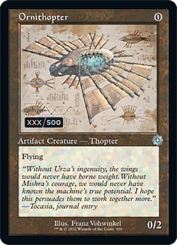 Ornithopter (Schematic) (Serial Numbered) [The Brothers' War: Retro Frame Artifacts] 100