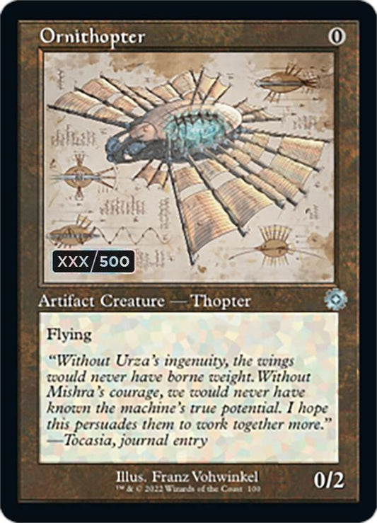 Ornithopter (Schematic) (Serial Numbered) [The Brothers' War: Retro Frame Artifacts] 100