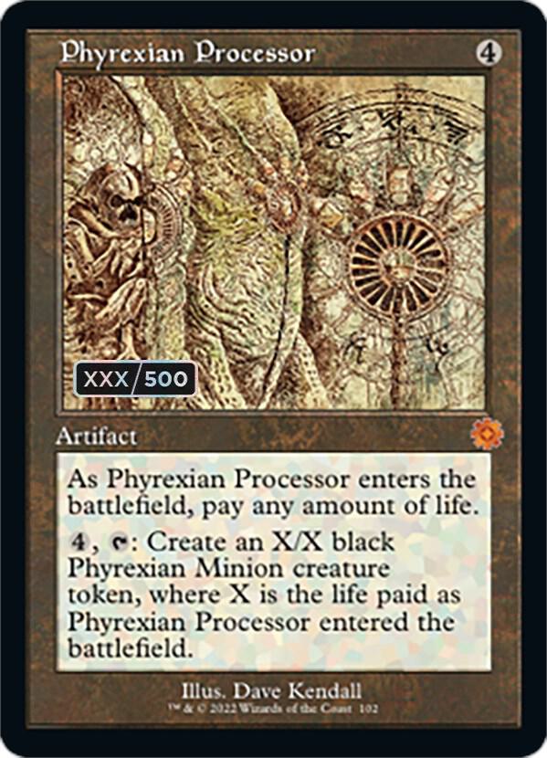Phyrexian Processor (Schematic) (Serial Numbered) [The Brothers' War: Retro Frame Artifacts] 102