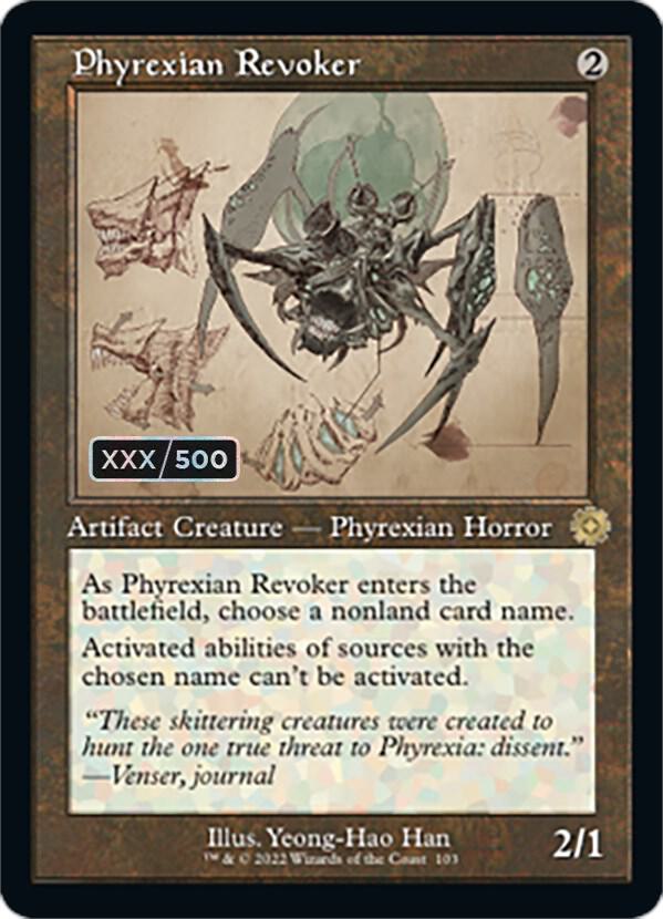 Phyrexian Revoker (Schematic) (Serial Numbered) [The Brothers' War: Retro Frame Artifacts] 103
