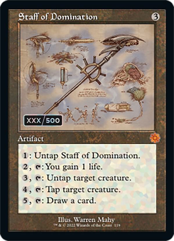 Staff of Domination (Schematic) (Serial Numbered) [The Brothers' War: Retro Frame Artifacts] 119