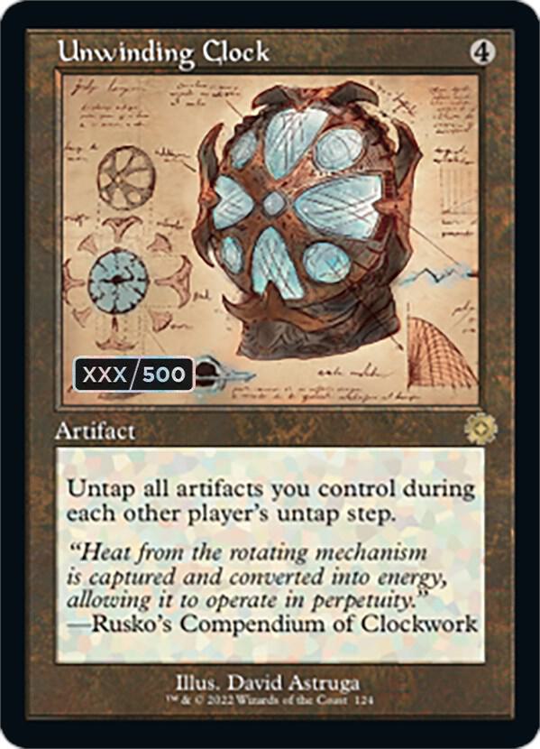 Unwinding Clock (Schematic) (Serial Numbered) [The Brothers' War: Retro Frame Artifacts] 124