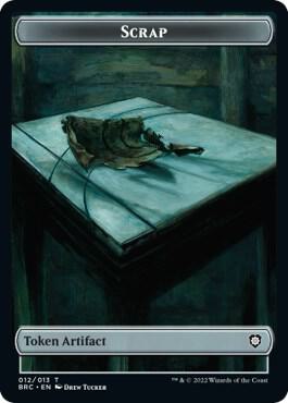 Scrap // Phyrexian Myr Double-Sided Token [Commander: The Brothers' War] 12 // 5