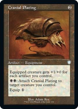 Cranial Plating (Retro Frame) [Commander: The Brothers' War] 136