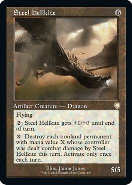 Steel Hellkite (Retro Frame) [Commander: The Brothers' War] 163