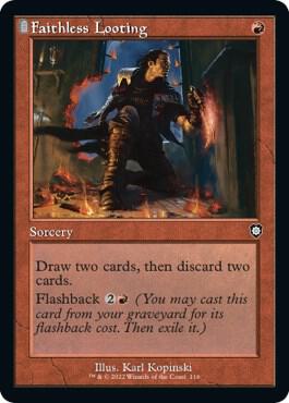 Faithless Looting (Retro Frame) [Commander: The Brothers' War] 116