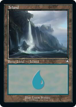 Island (32) (Retro Frame) [Commander: The Brothers' War] 32