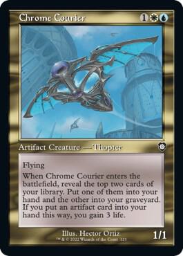 Chrome Courier (Retro Frame) [Commander: The Brothers' War] 123