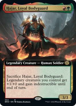 Hajar, Loyal Bodyguard (Extended Art) [The Brothers' War] 354