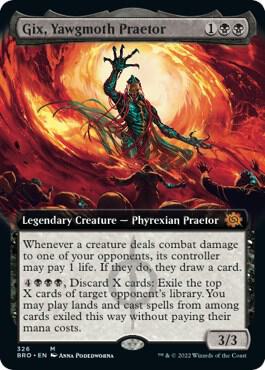 Gix, Yawgmoth Praetor (Extended Art) [The Brothers' War] 326