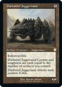 Darksteel Juggernaut (Retro Frame) [Commander: The Brothers' War] 137