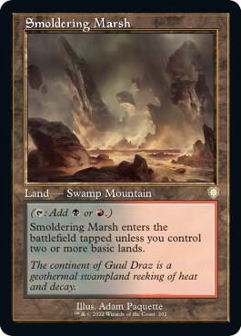 Smoldering Marsh (Retro Frame) [Commander: The Brothers' War] 202
