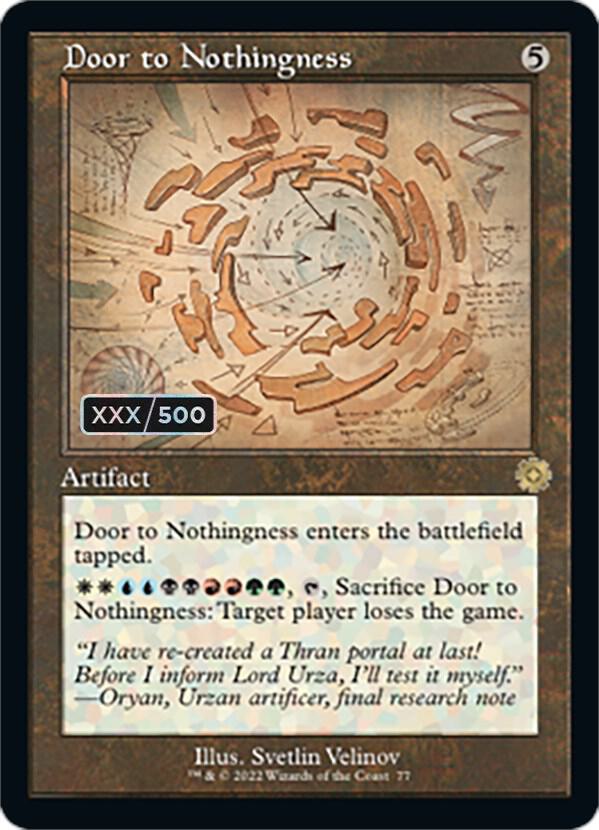 Door to Nothingness (Schematic) (Serial Numbered) [The Brothers' War: Retro Frame Artifacts] 77