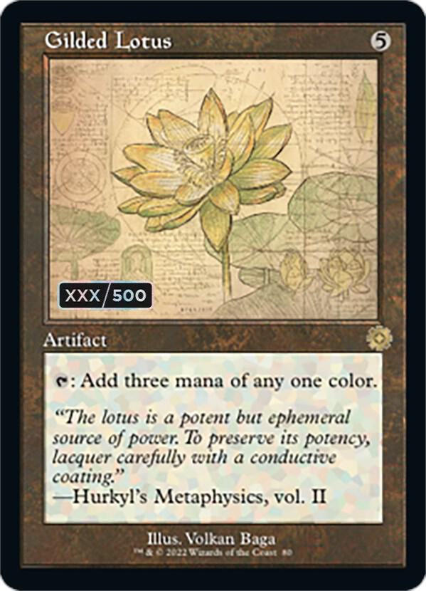 Gilded Lotus (Schematic) (Serial Numbered) [The Brothers' War: Retro Frame Artifacts] 80