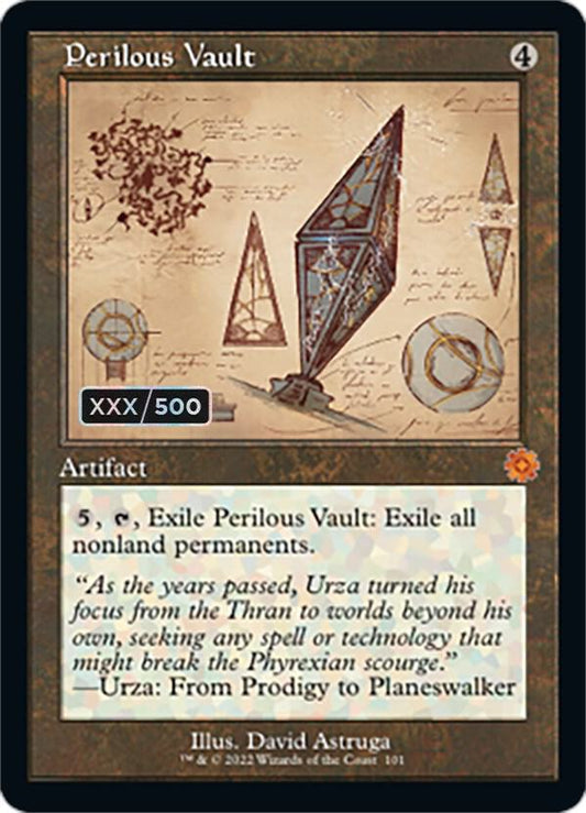 Perilous Vault (Schematic) (Serial Numbered) [The Brothers' War: Retro Frame Artifacts] 101