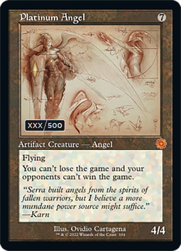 Platinum Angel (Schematic) (Serial Numbered) [The Brothers' War: Retro Frame Artifacts] 104