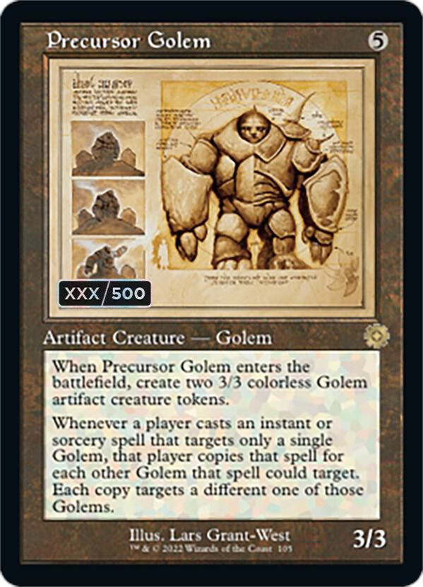 Precursor Golem (Schematic) (Serial Numbered) [The Brothers' War: Retro Frame Artifacts] 105