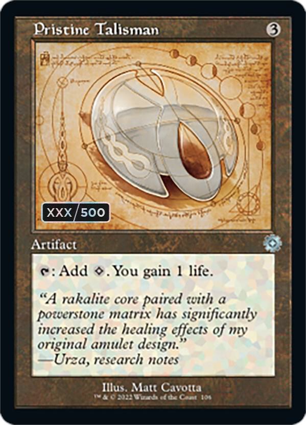 Pristine Talisman (Schematic) (Serial Numbered) [The Brothers' War: Retro Frame Artifacts] 106