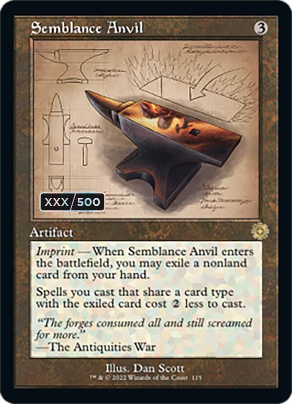 Semblance Anvil (Schematic) (Serial Numbered) [The Brothers' War: Retro Frame Artifacts] 115