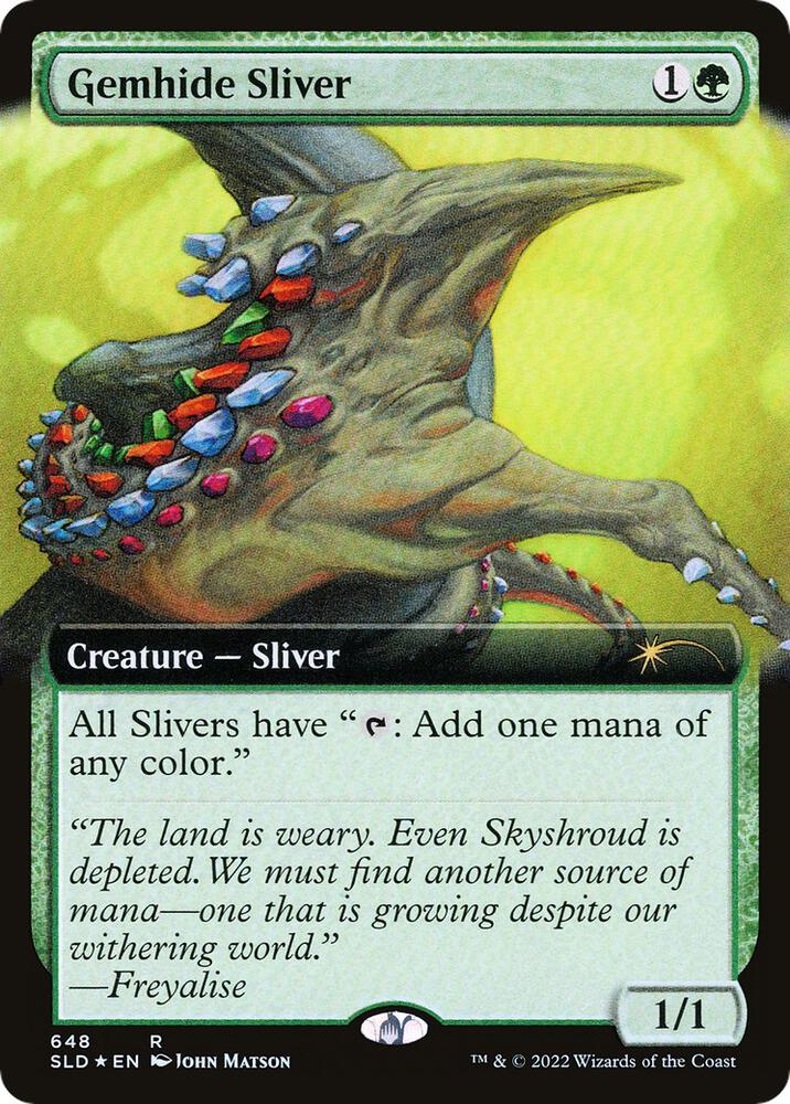 Gemhide Sliver (Extended Art) [Secret Lair Drop Series] 648