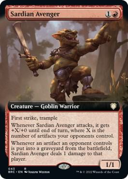 Sardian Avenger (Extended Art) [Commander: The Brothers' War] 43