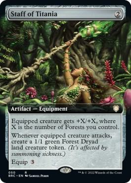 Staff of Titania (Extended Art) [Commander: The Brothers' War] 50