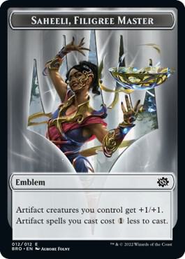 Emblem - Saheeli, Filigree Master [The Brothers' War] 12