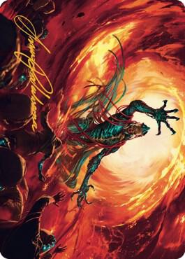 Gix, Yawgmoth Praetor Art Card (Gold-Stamped Signature) [Art Series: The Brothers' War] 16