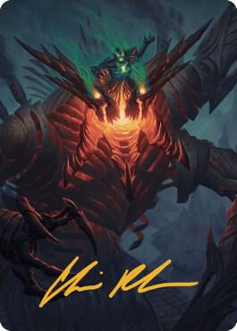 Mishra, Lost to Phyrexia Art Card (Gold-Stamped Signature) [Art Series: The Brothers' War] 38