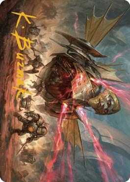 Liberator, Urza's Battlethopter Art Card (Gold-Stamped Signature) [Art Series: The Brothers' War] 44