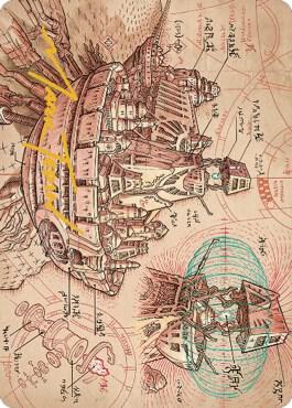 Defense Grid Art Card (Gold-Stamped Signature) [Art Series: The Brothers' War] 58