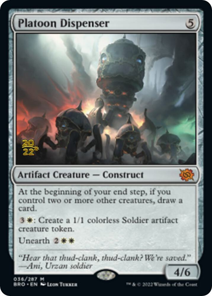 Platoon Dispenser [Prerelease Cards] 36
