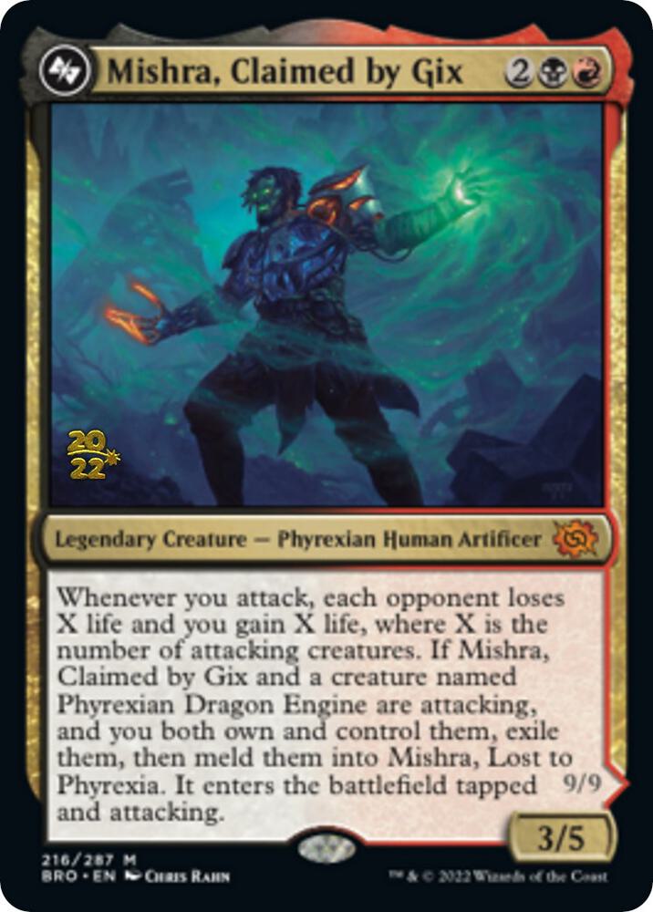 Mishra, Claimed by Gix [Prerelease Cards] 216