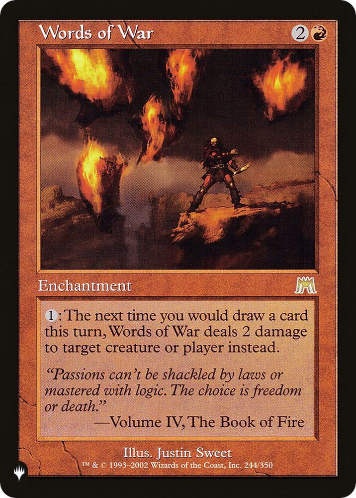 Words of War [The List Reprints] 244/350