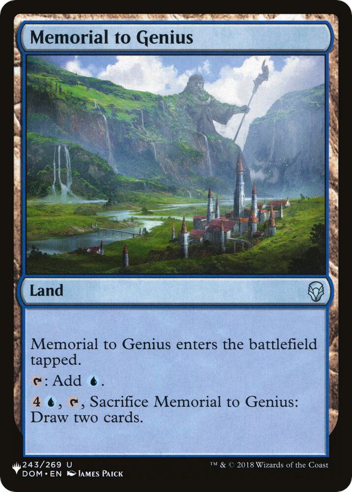 Memorial to Genius [The List Reprints] 243/269