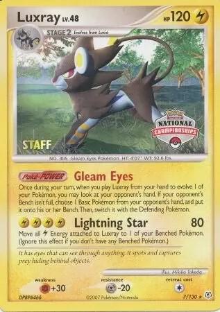 Luxray - 7/130 (National Championships) [Staff] [League & Championship Cards] 007/130