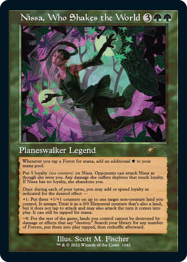 Nissa, Who Shakes the World (Retro Frame) [Secret Lair Drop Series] 1042