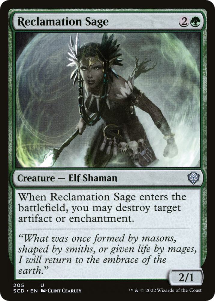 Reclamation Sage [Starter Commander Decks] 205