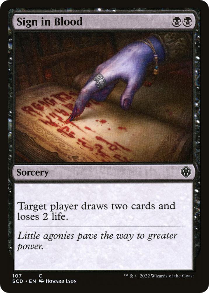 Sign in Blood [Starter Commander Decks] 107