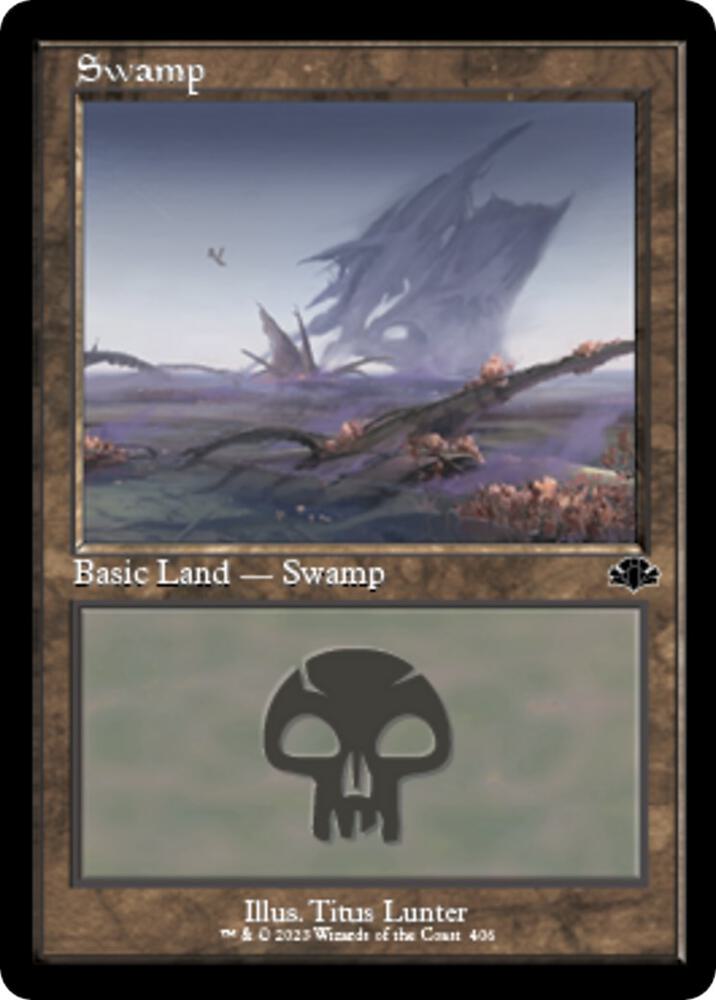 Swamp (406) (Retro Frame) [Dominaria Remastered] 406