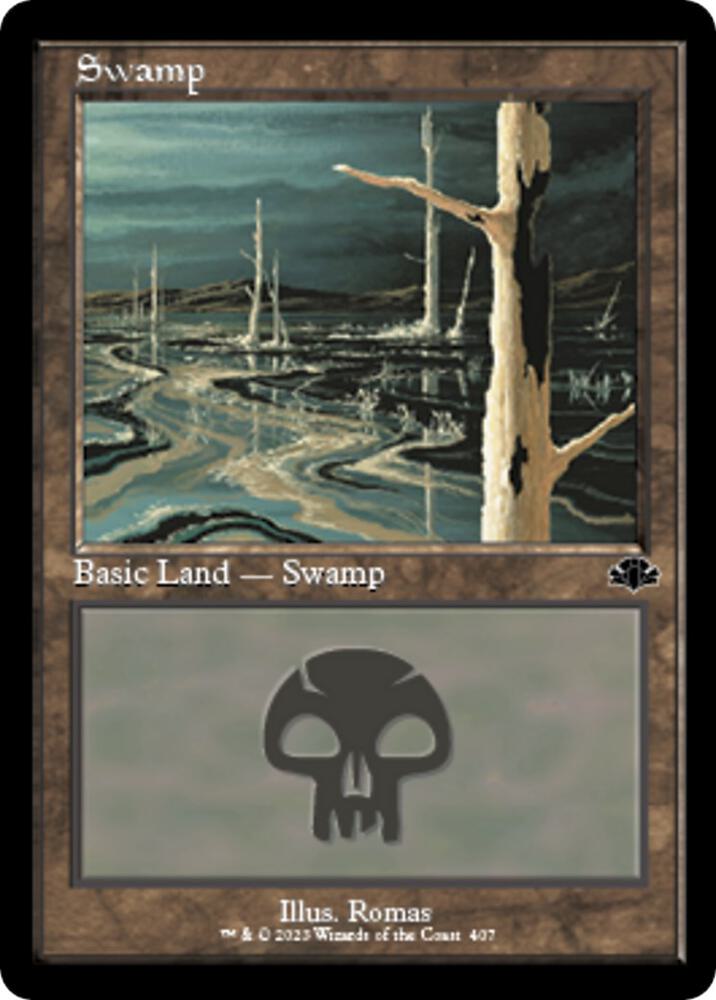 Swamp (407) (Retro Frame) [Dominaria Remastered] 407