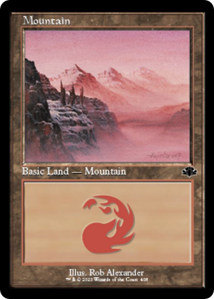 Mountain (408) (Retro Frame) [Dominaria Remastered] 408