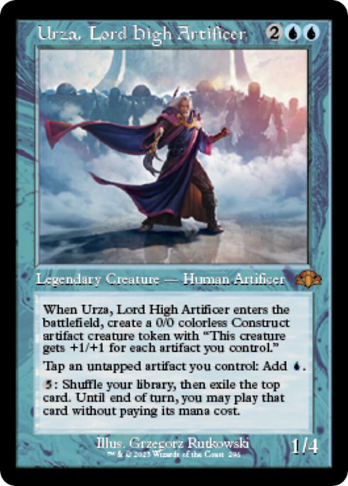 Urza, Lord High Artificer (Retro Frame) [Dominaria Remastered] 296